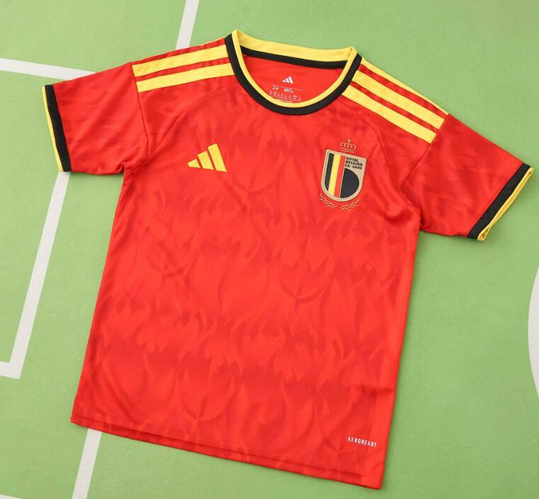 2026 World cup Belgium Home top thai best quality soccer Jersey kids kits sets