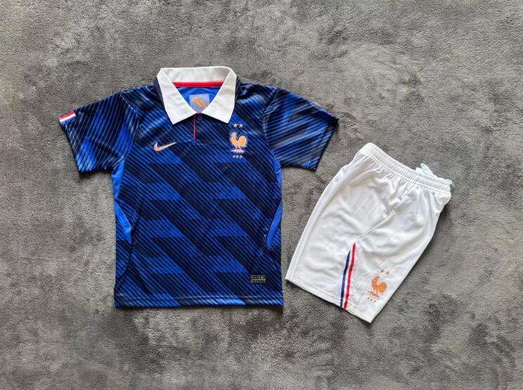 2026 World cup France Home top thai best quality soccer Jersey kids kits sets