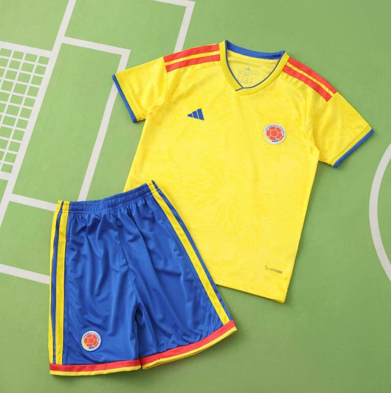 2026 World cup Colombia Home top thai best quality soccer Jersey kids kits sets