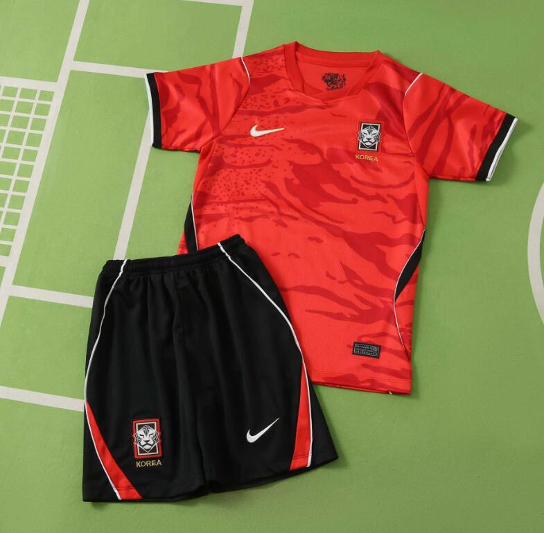 2026 World cup South Korea Home top thai best quality soccer Jersey kids kits sets