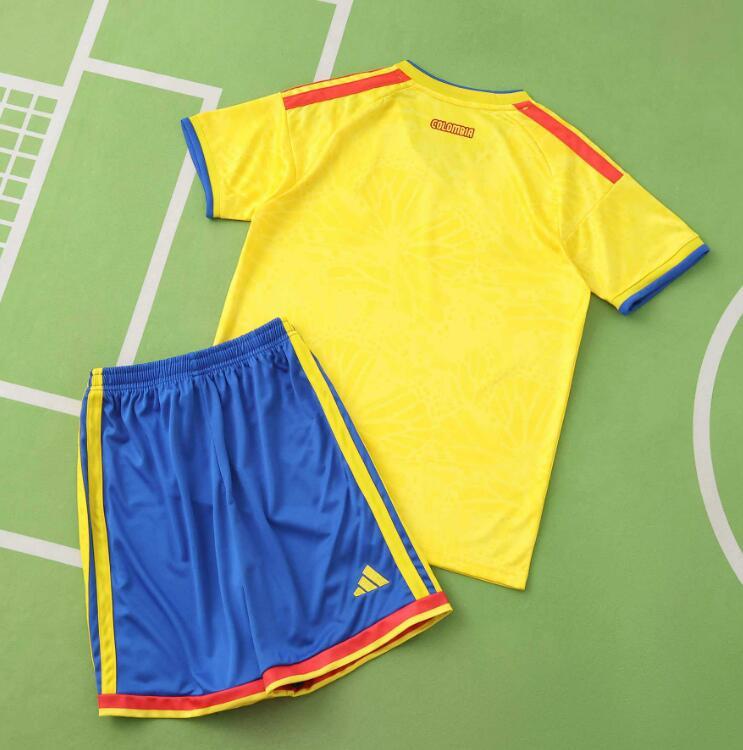 2026 World cup Colombia Home top thai best quality soccer Jersey kids kits sets