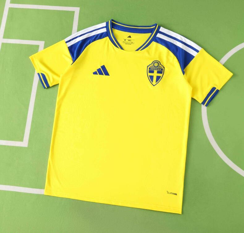 2026 World cup Sweden Home top thai best  quality soccer Jersey  fan version