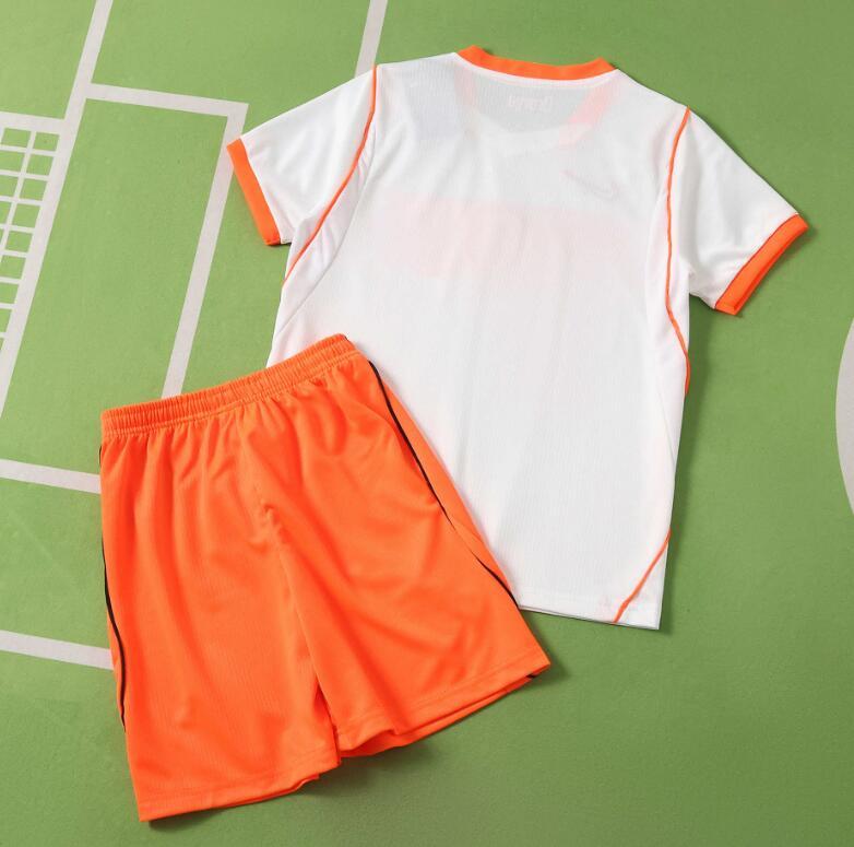 2026 World cup Netherlands Away top thai best quality soccer Jersey kids kits sets