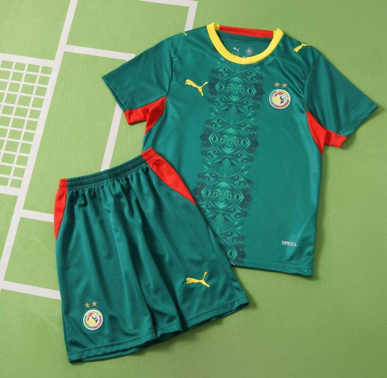 2026 World cup Senegal Away top thai best quality soccer Jersey kids kits sets