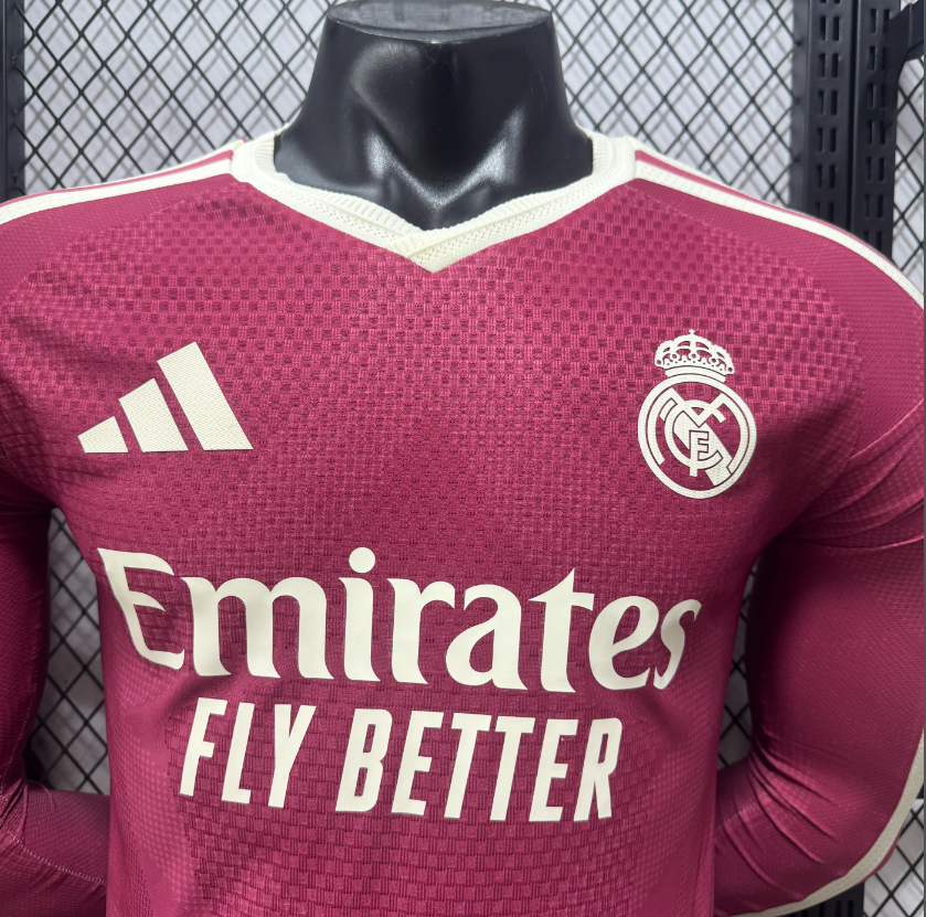 2026 2027 Real Madrid   Away Jersey Player Version  Long sleeves
