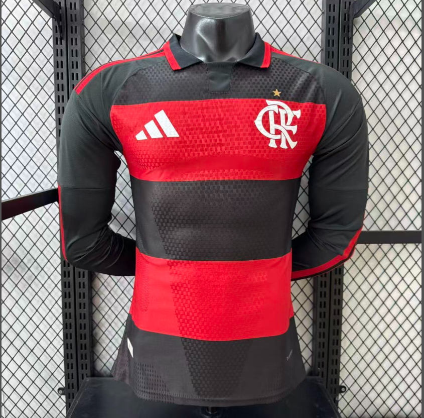 2026 2027 CR Flamengo   HOME  Jersey Player Version  Long sleeves