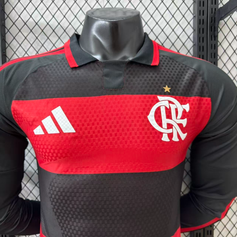 2026 2027 CR Flamengo   HOME  Jersey Player Version  Long sleeves