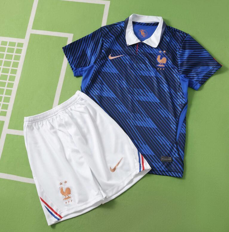 2026 World cup France Home top thai best quality soccer Jersey kids kits sets