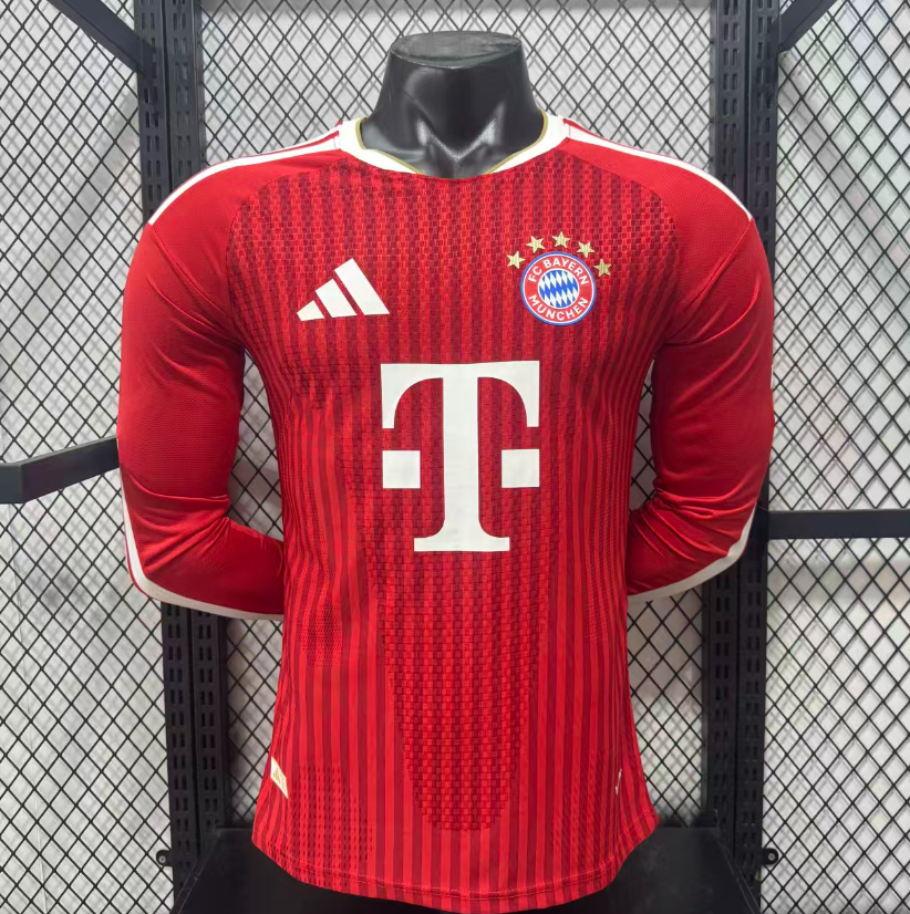2026 2027 Bayern Munich  Home Jersey Player Version  Long sleeves