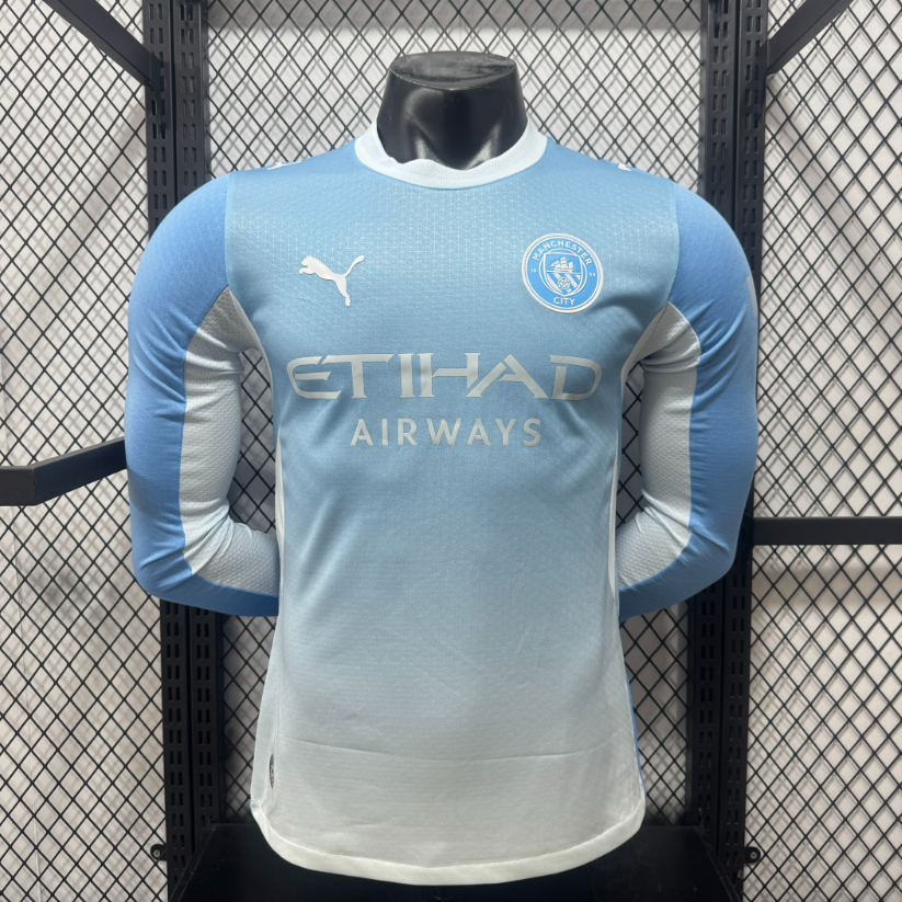 2026 2027 Manchester City Home  Jersey Player Version  Long sleeves