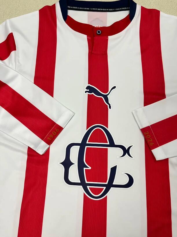 2026 2027  Chivas Guadalajara 120th  LONG  Jersey fan version