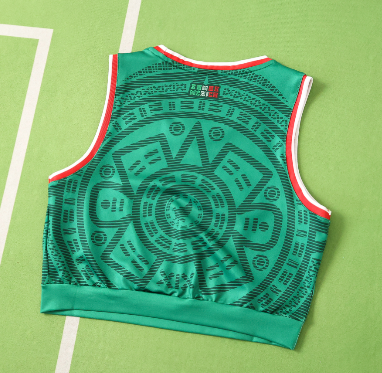 2026 World cup Mexico home  women Cropped Jersey VEST