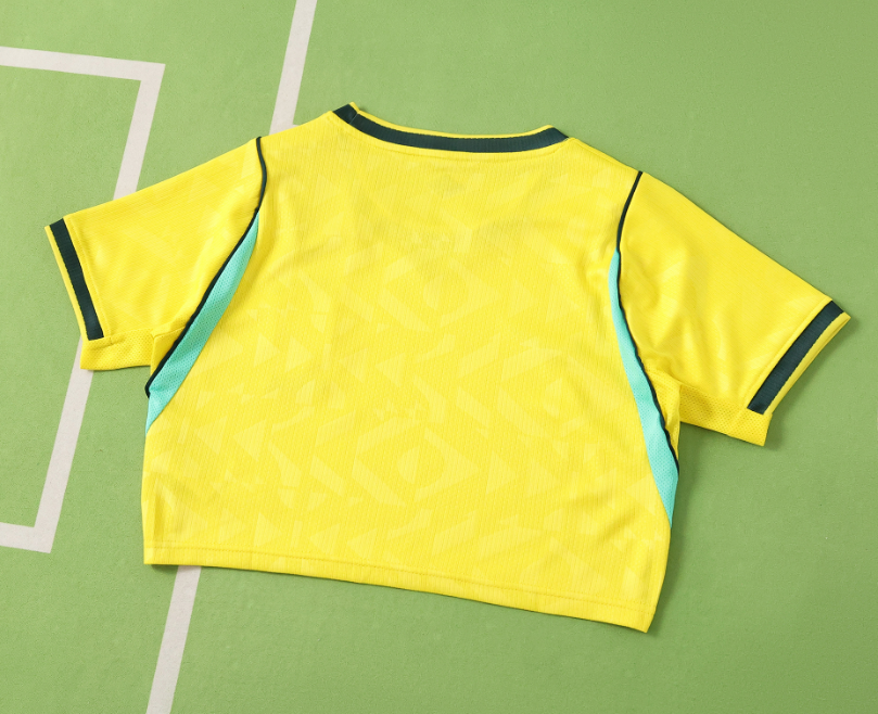 2026 World cup Brazil home  women Cropped Jersey