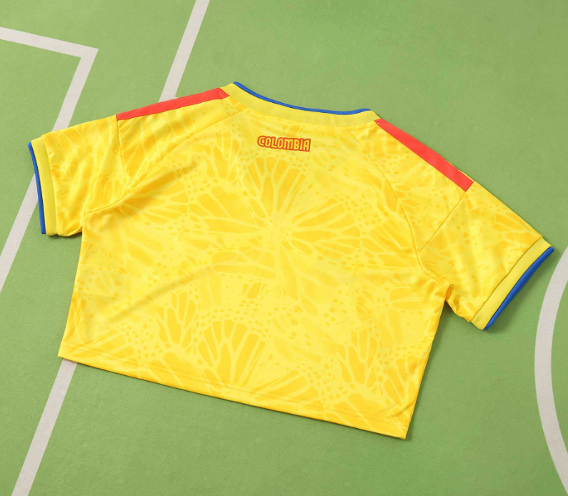 2026 World cup Colombia home  women Cropped Jersey