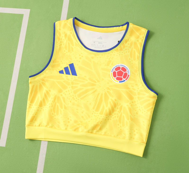 2026 World cup Colombia home  women Cropped Jersey VEST