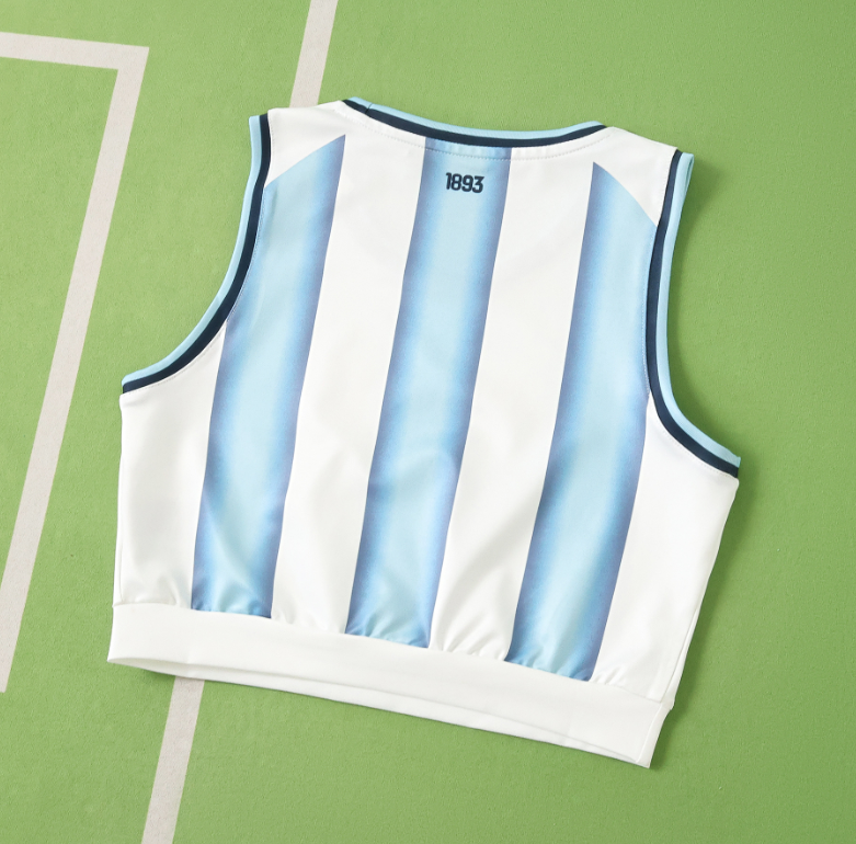 2026 World cup Argentina home  women Cropped Jersey VEST