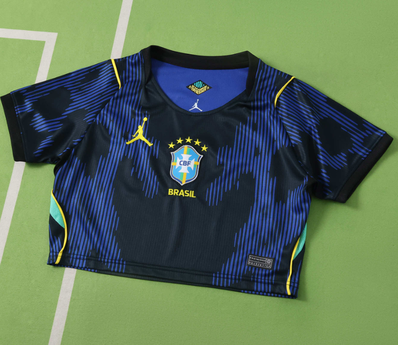 2026 World cup Brazil Away women Cropped Jersey