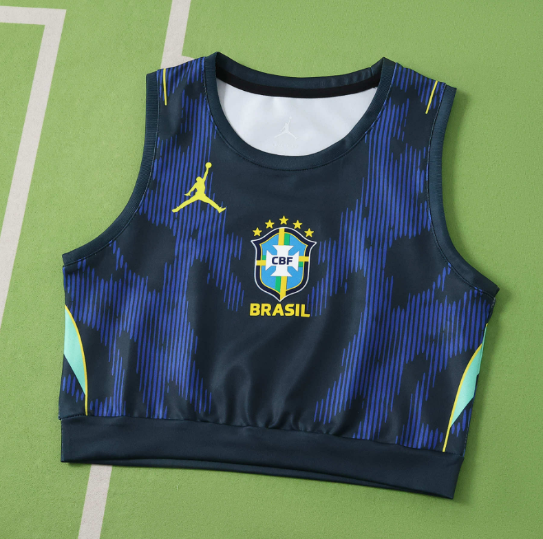 2026 World cup Brazil away  women Cropped Jersey VEST