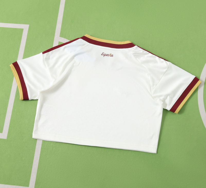 2026 World cup Spain Away women Cropped Jersey