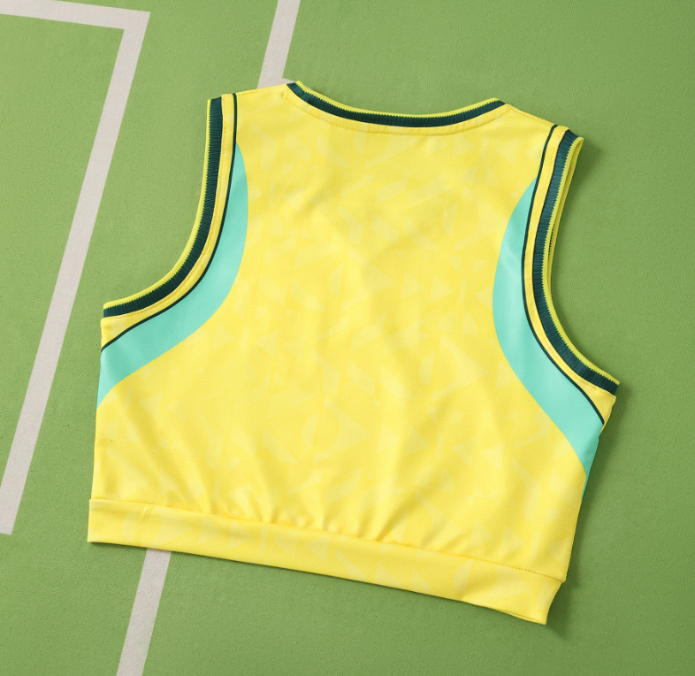 2026 World cup Brazil home  women Cropped Jersey VEST