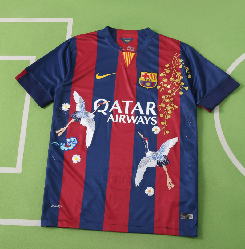 2014  2015  retro  Barcelona home embroidery Fan version