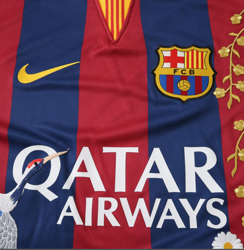 2014  2015  retro  Barcelona home embroidery Fan version