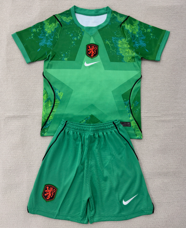 2026 World Cup  Netherlands GK Kids  kits green