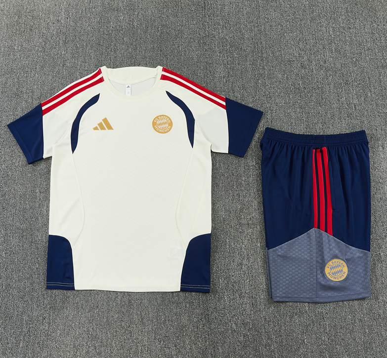 2026 2027 Bayern Munich adult  kids  tracksuit  training suit  short  sleeves set white