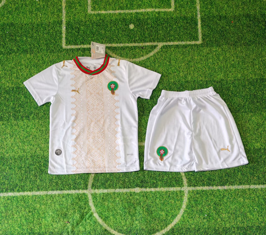 2026 World cup MOROCCO away best quality soccer Jersey kids kits sets