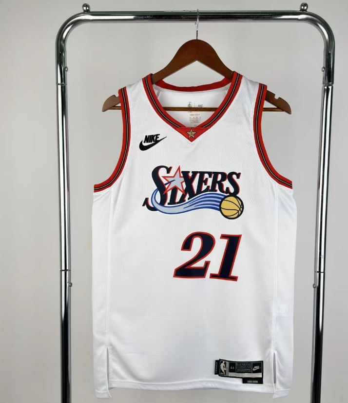 2026 NBA Philadelphia 76ers  Retro white #21 Embiid