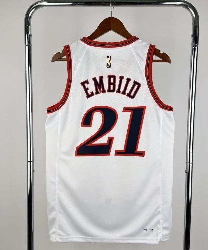 2026 NBA Philadelphia 76ers  Retro white #21 Embiid