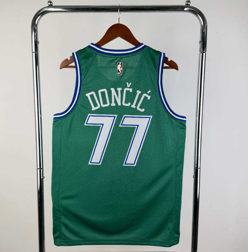 2026 NBA  Dallas Mavericks Retro Green #77 Luka Doncic