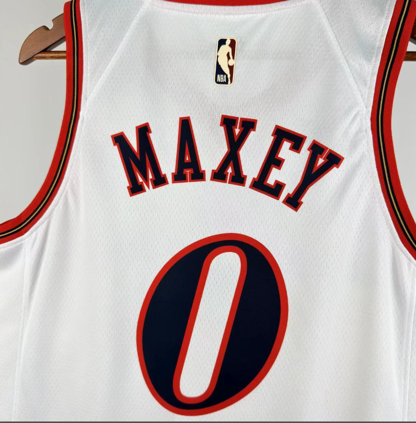 2026 NBA Philadelphia 76ers  Retro white  #0 Maxi