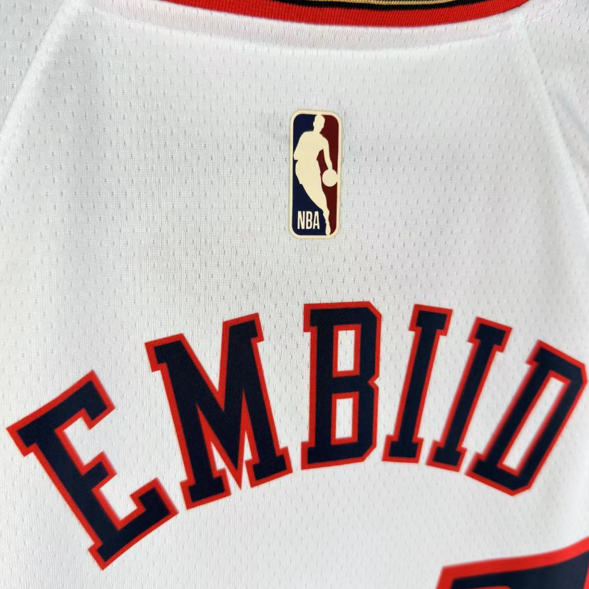 2026 NBA Philadelphia 76ers  Retro white #21 Embiid