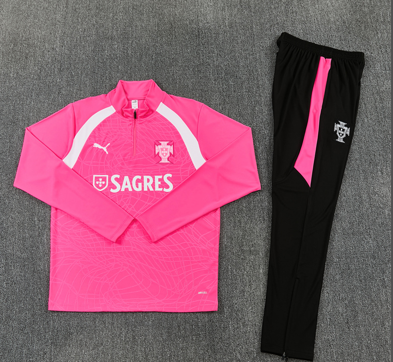 2026 World cup Portugal adult  kids  tracksuit  training suit long sleeves  pink