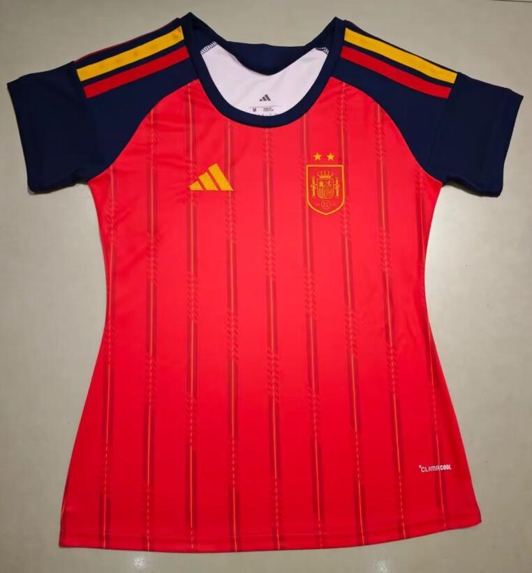 WOMEN TWO STARS  2026 World cup Spain home soccer Jersey  fan version