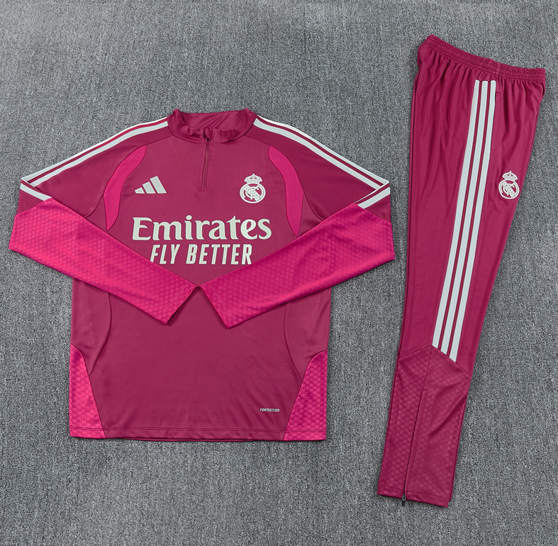 2026 2027  Real Madrid adult  kids  tracksuit  training suit long sleeves  Rose-pink