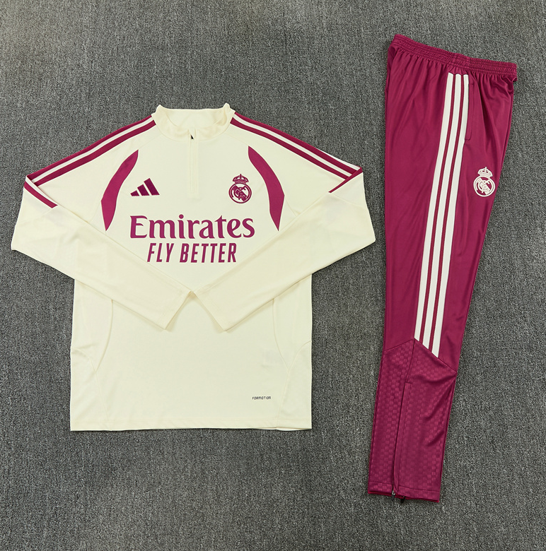 2026 2027  Real Madrid adult  kids  tracksuit  training suit long sleeves  Beige color