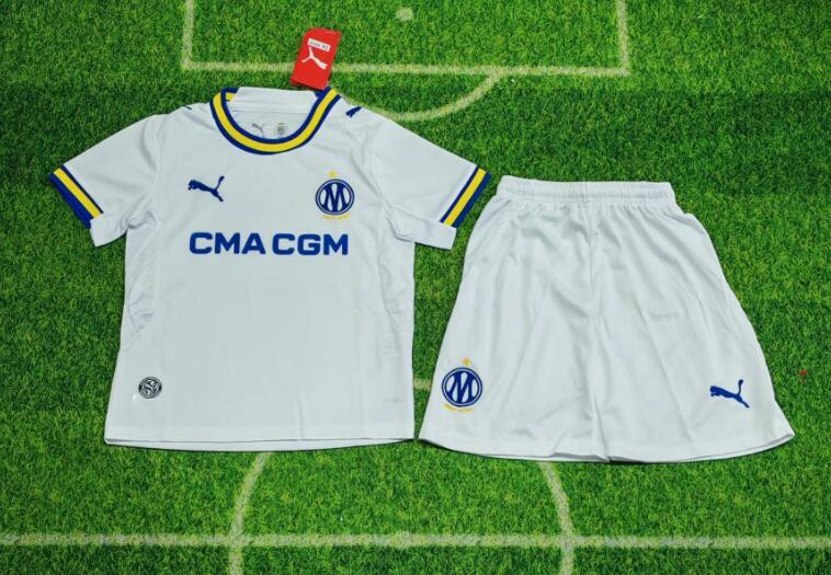 2026 2027  Marseille Home Kids  kit Jersey  soccer jersey