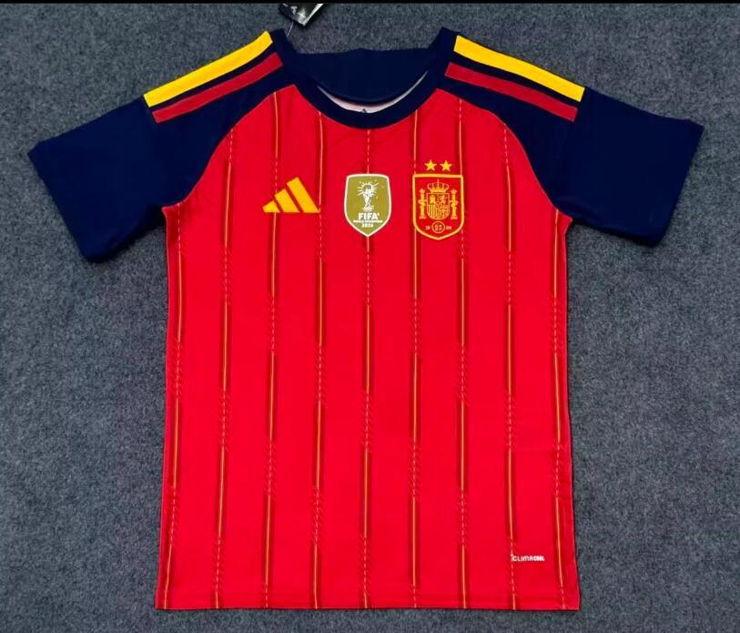 TWO STARS  FIFA 2026 World cup champion  Spain Home top thai   fan version