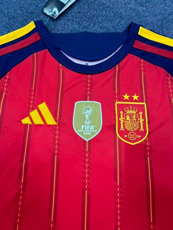 TWO STARS  FIFA 2026 World cup champion  Spain Home top thai   fan version