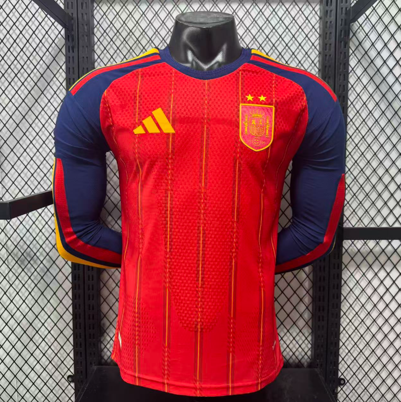 2026 world cup  TWO STARS  Spain Home  Jersey Player Version  Long sleeves