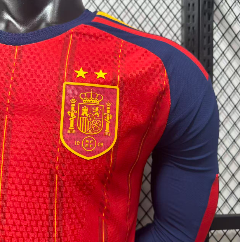 2026 world cup  TWO STARS  Spain Home  Jersey Player Version  Long sleeves