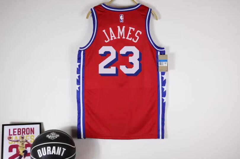 2026 NBA Philadelphia 76ers  Retro red #23 JAMES