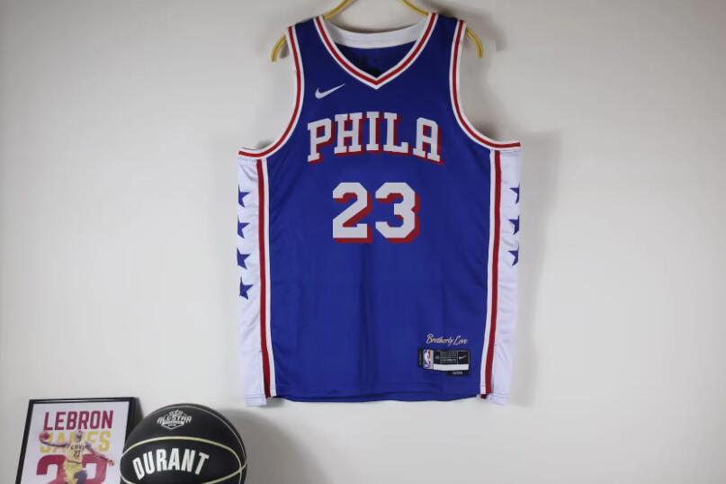 2026 NBA Philadelphia 76ers  Retro blue #23 JAMES