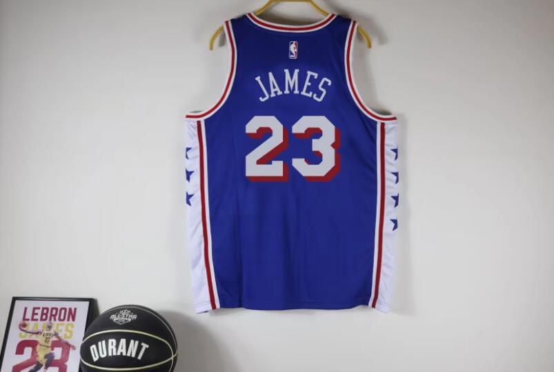 2026 NBA Philadelphia 76ers  Retro blue #23 JAMES