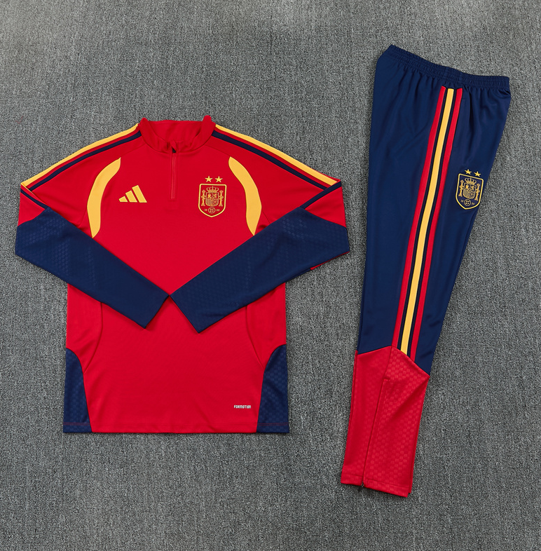 2026  World cup  Two-star  Spain adult  kids  tracksuit  training suit long sleeves