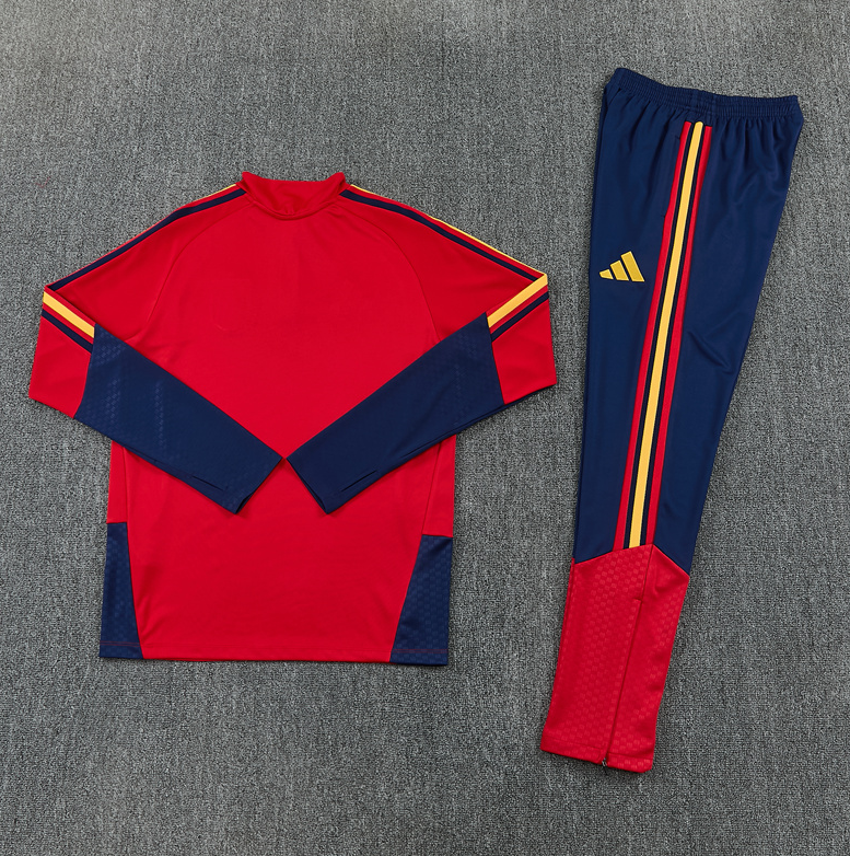 2026  World cup  Two-star  Spain adult  kids  tracksuit  training suit long sleeves