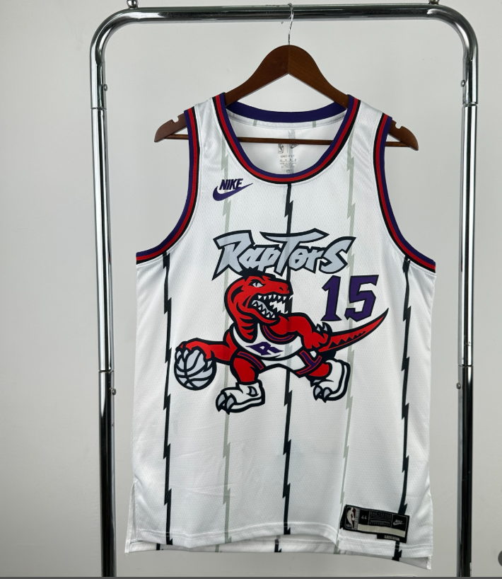 2026 NBA Toronto Raptors  retro  white   CARTER 15 #