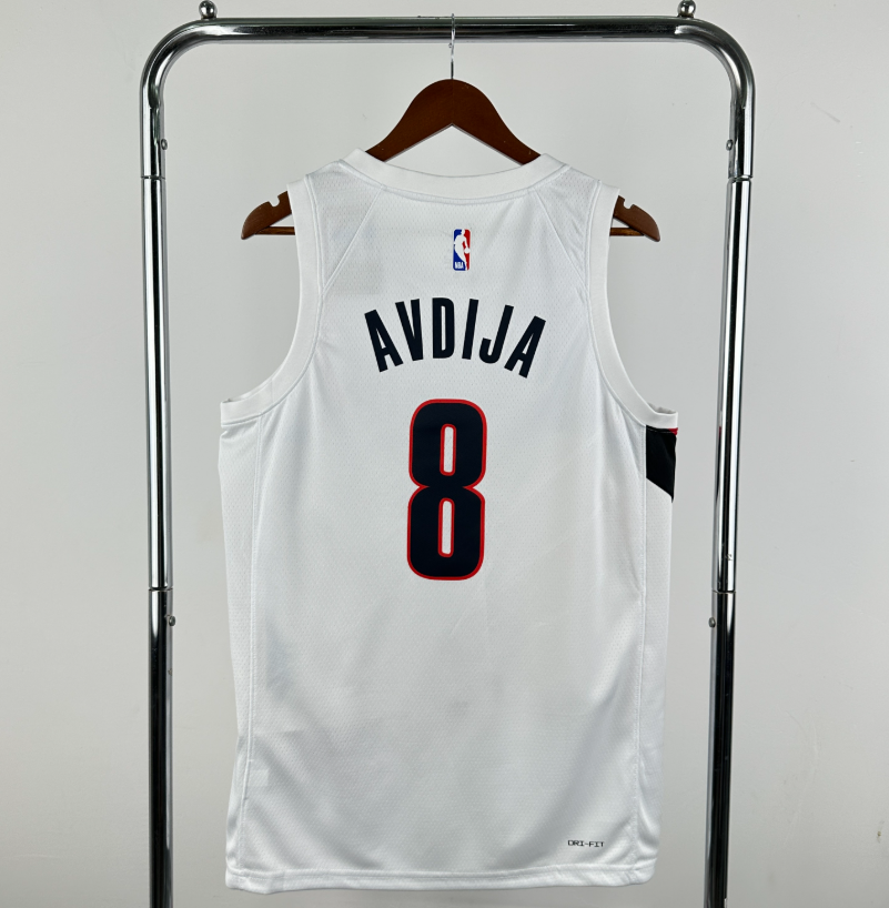 2026 NBA Portland Trail Blazers White AVDIJA 8#